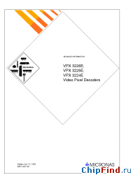 Datasheet VPX3226E производства Micronas